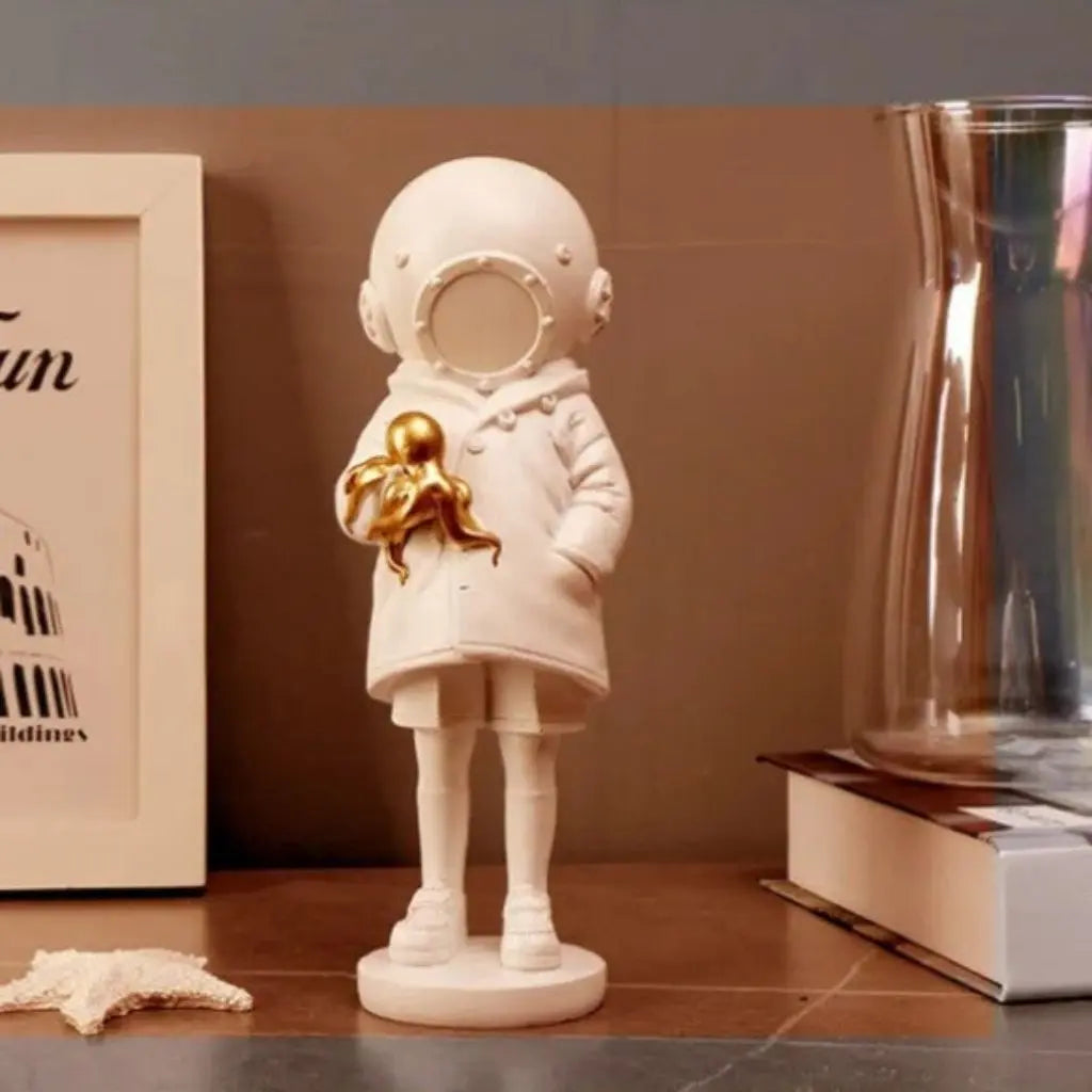 Astronaut Diver Statue With Octopus