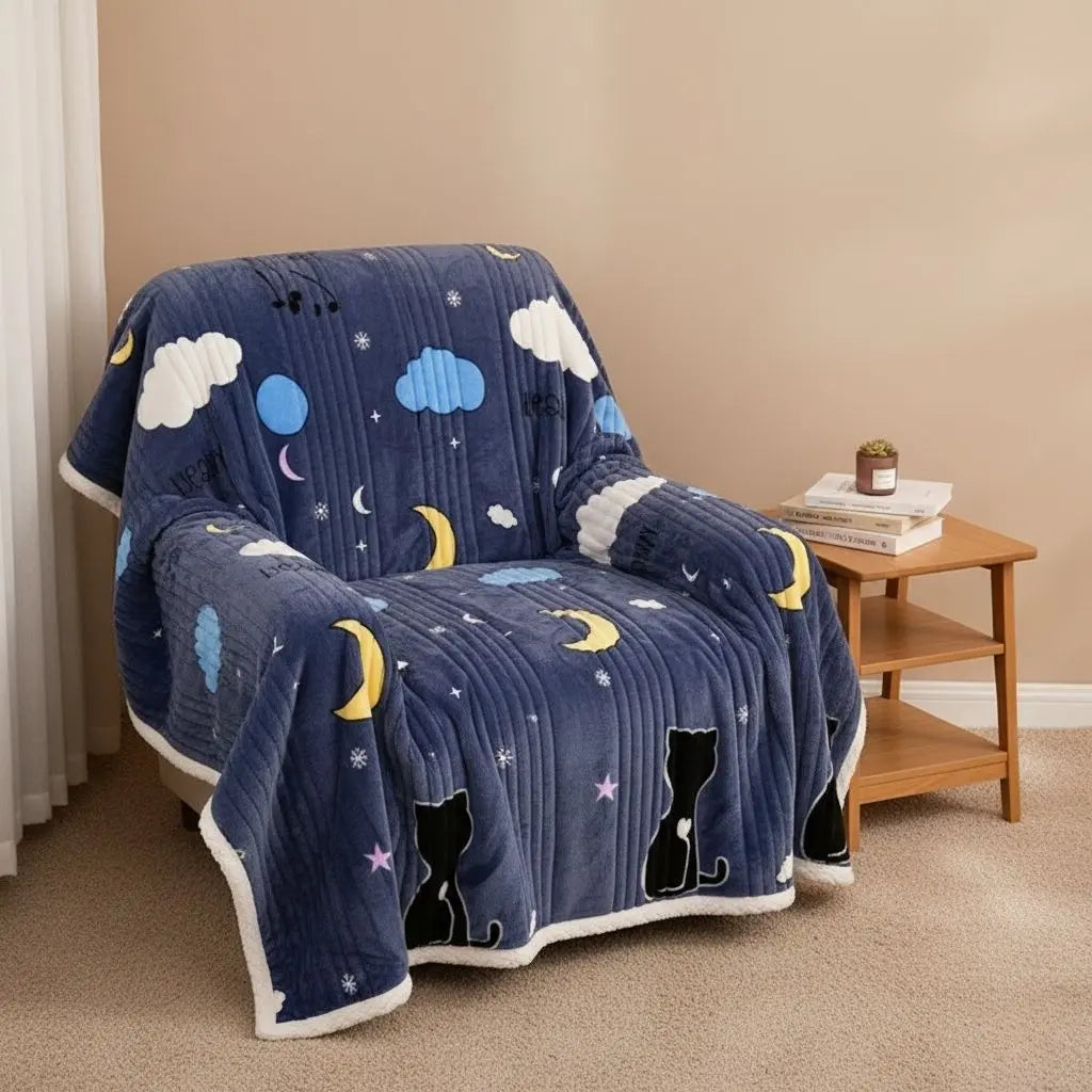 Amelia Soft Cashmere Layered Blanket