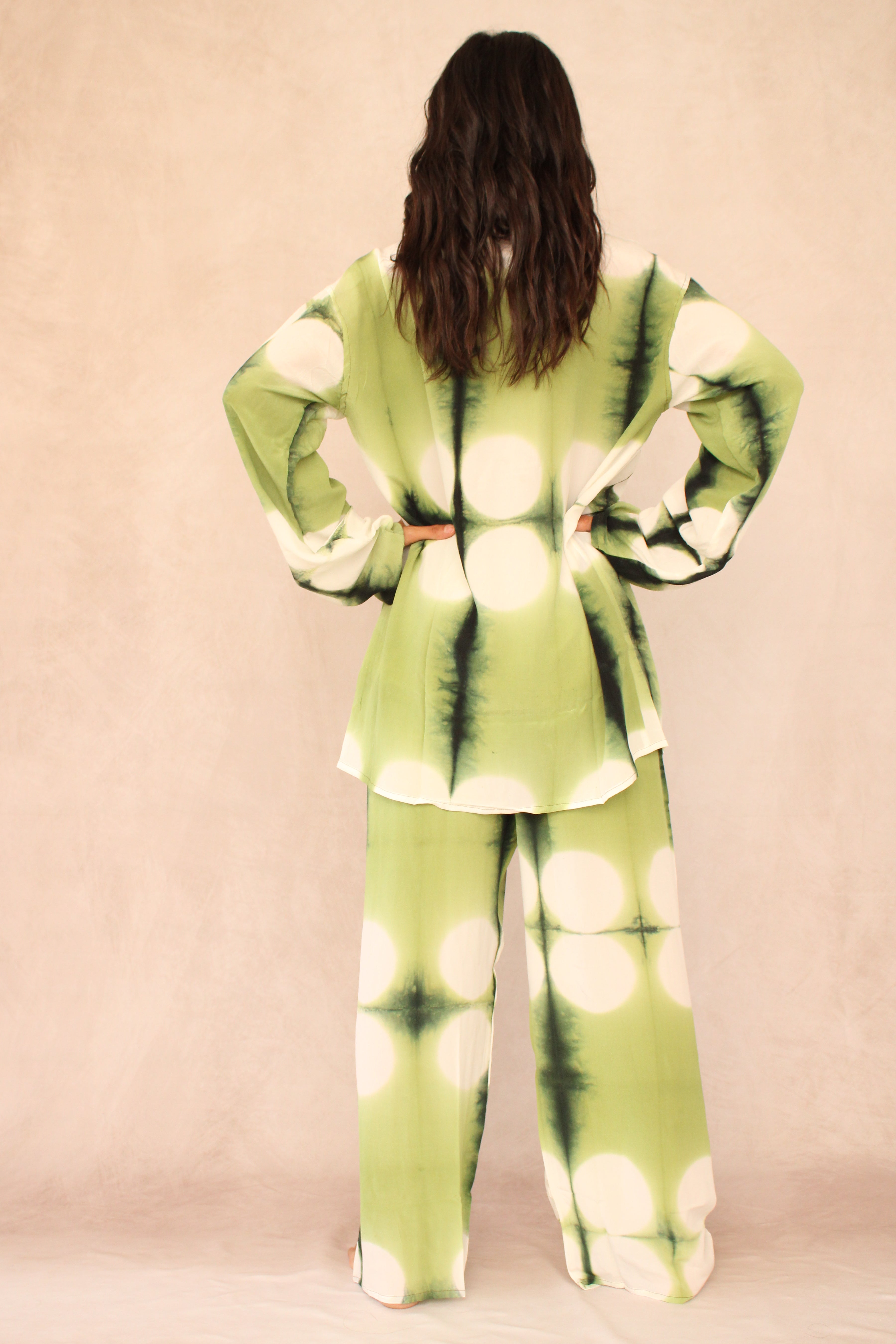 GREEN MOON SILK SET