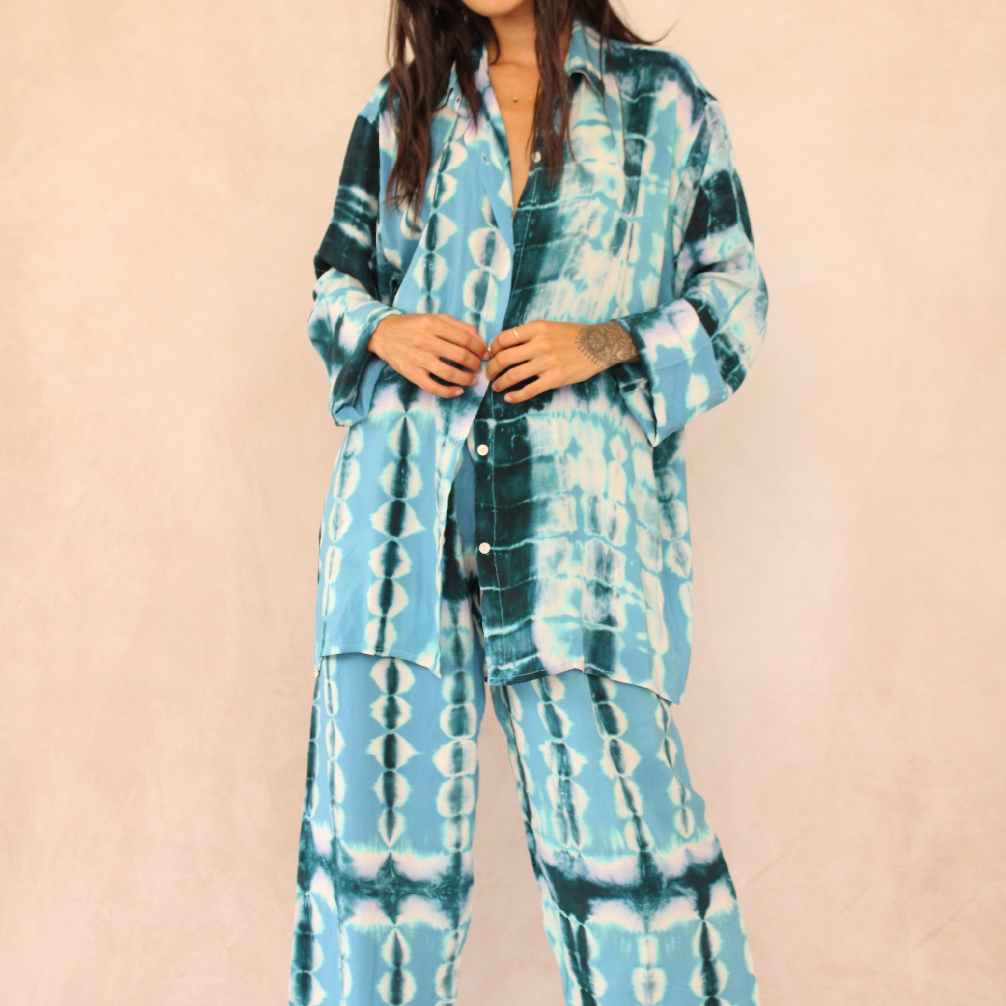 SHIBORI SILK SET