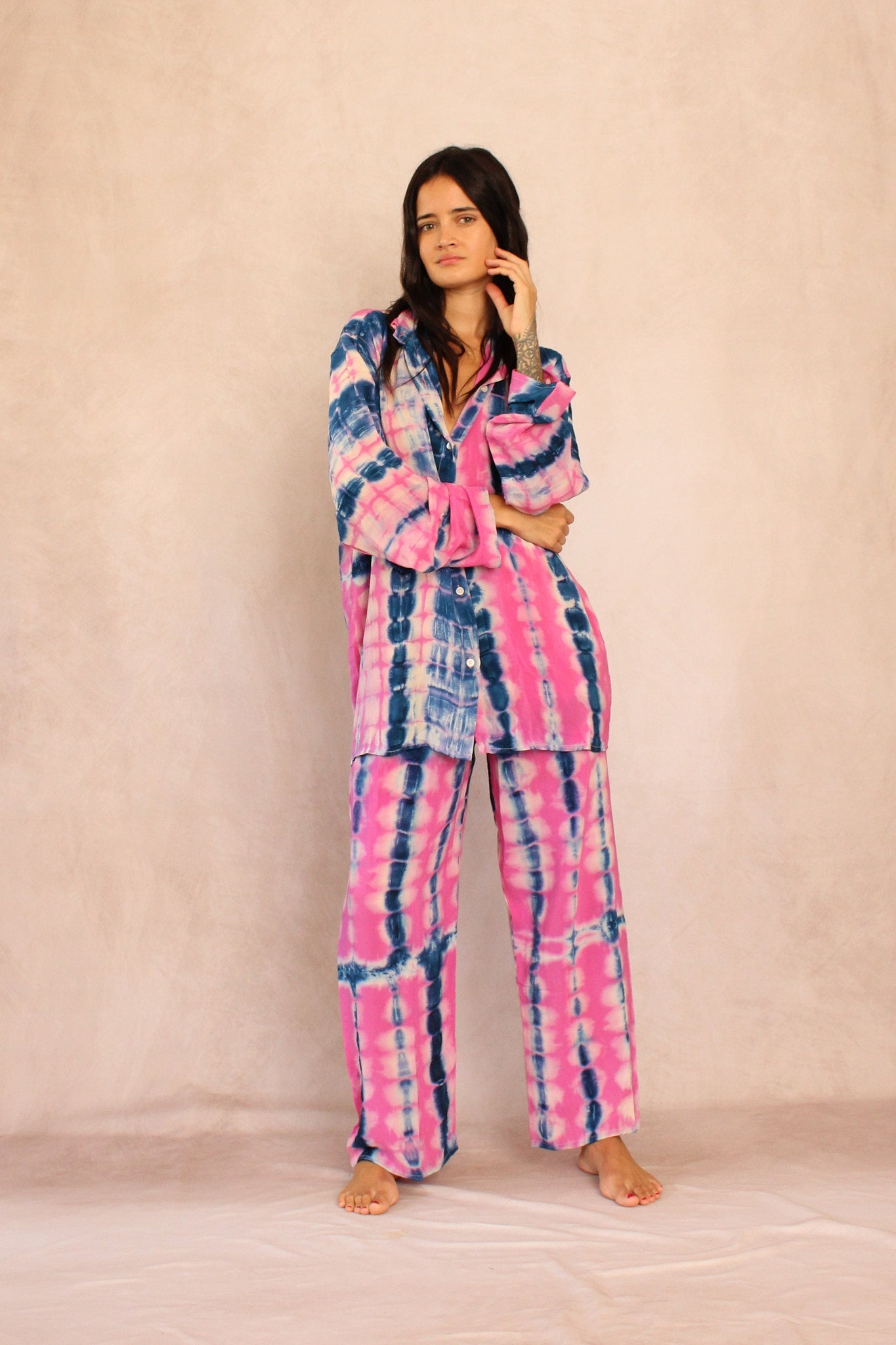 SHIBORI SILK SET