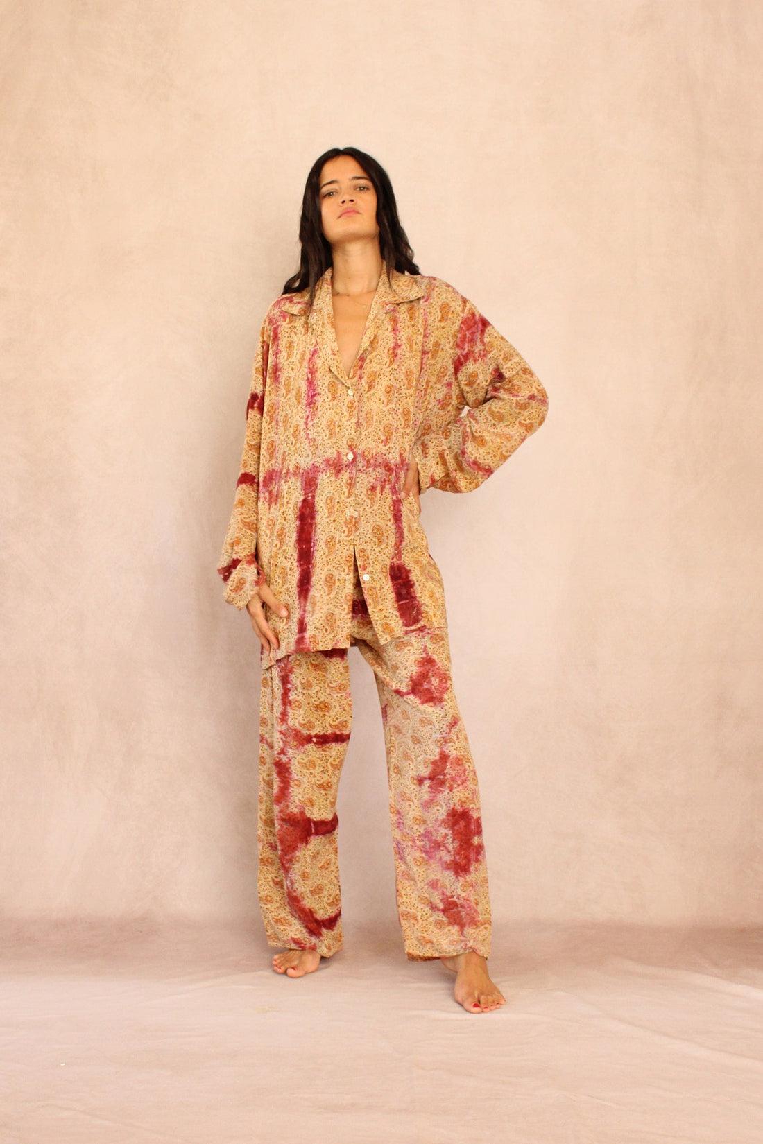 SHIBORI SILK SET