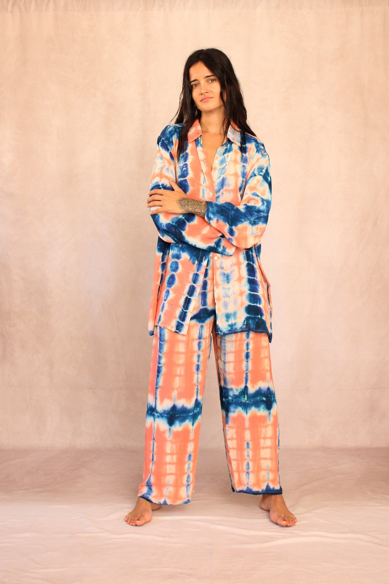 SHIBORI SILK SET