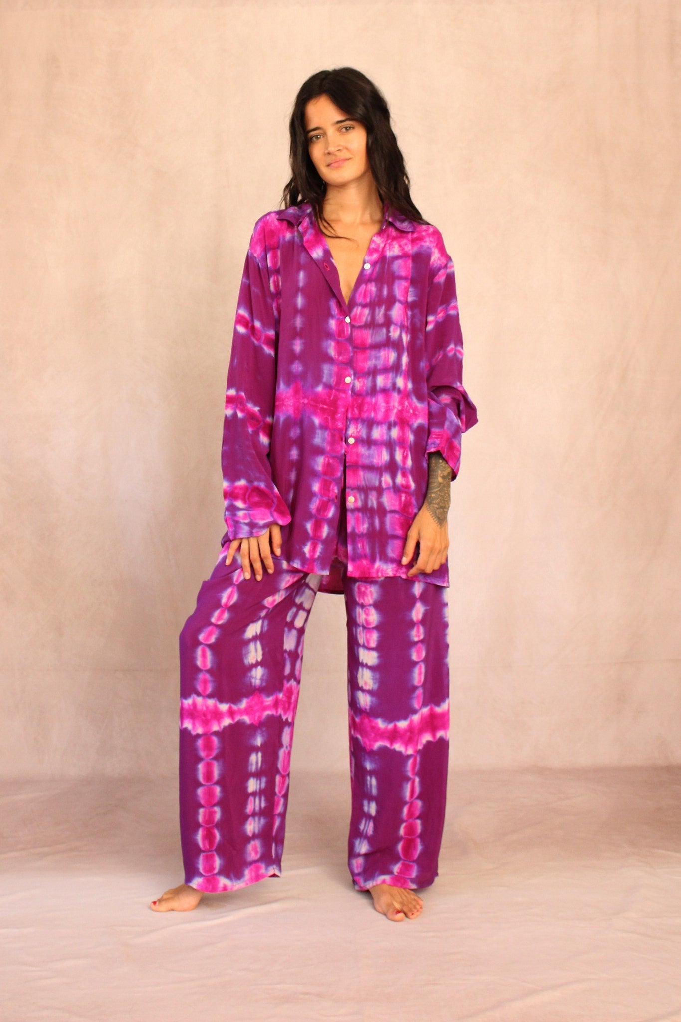 SHIBORI SILK SET