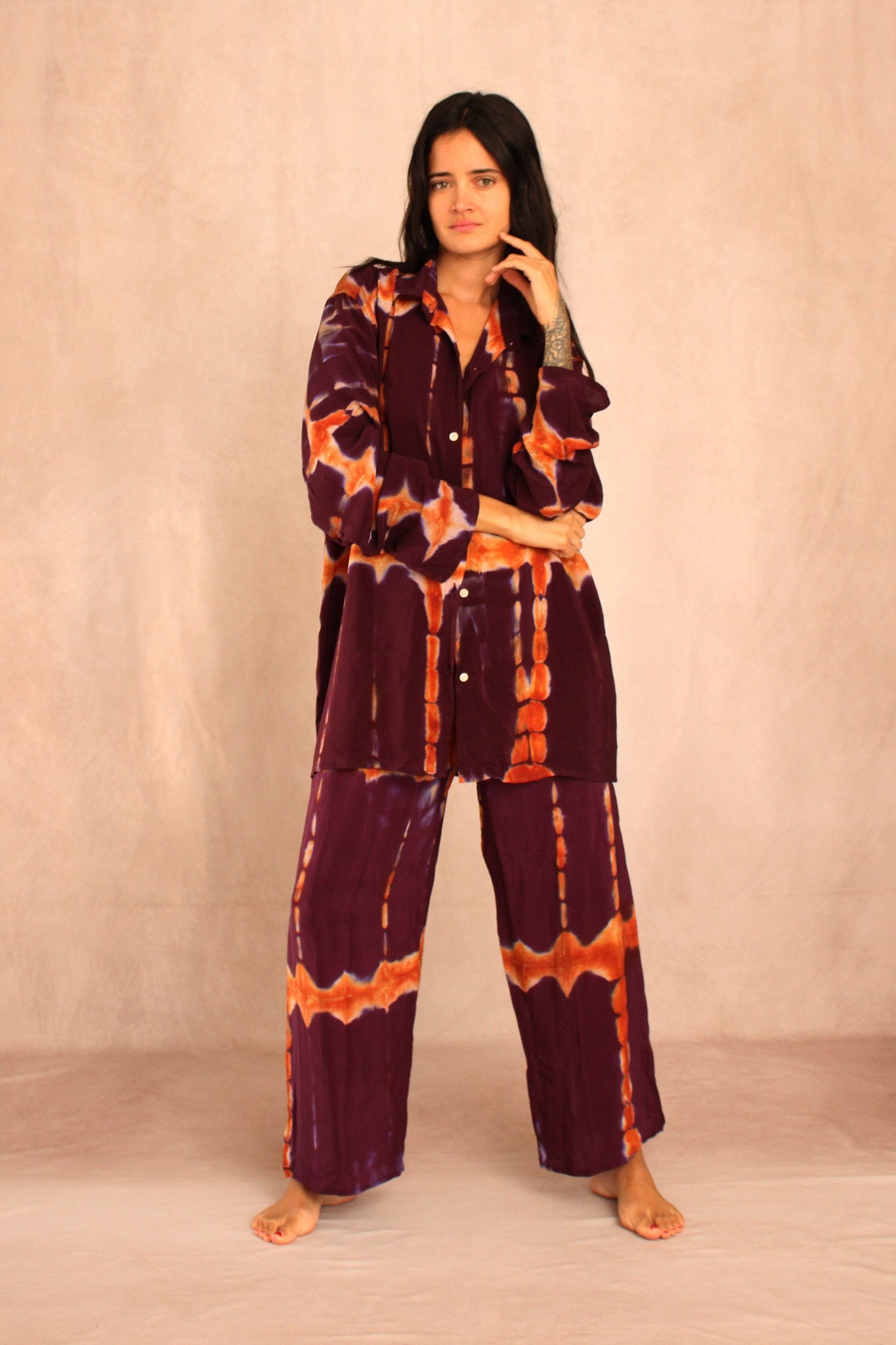 SHIBORI SILK SET