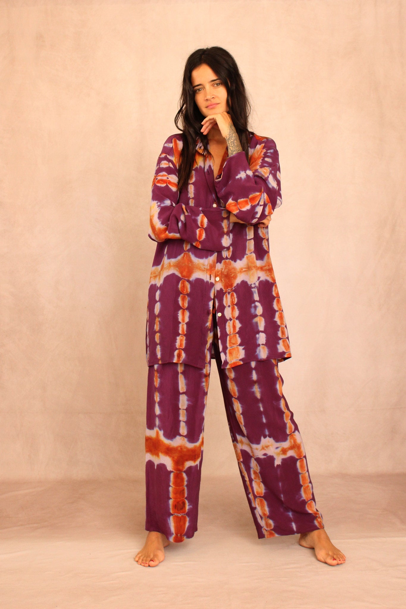 SHIBORI SILK SET