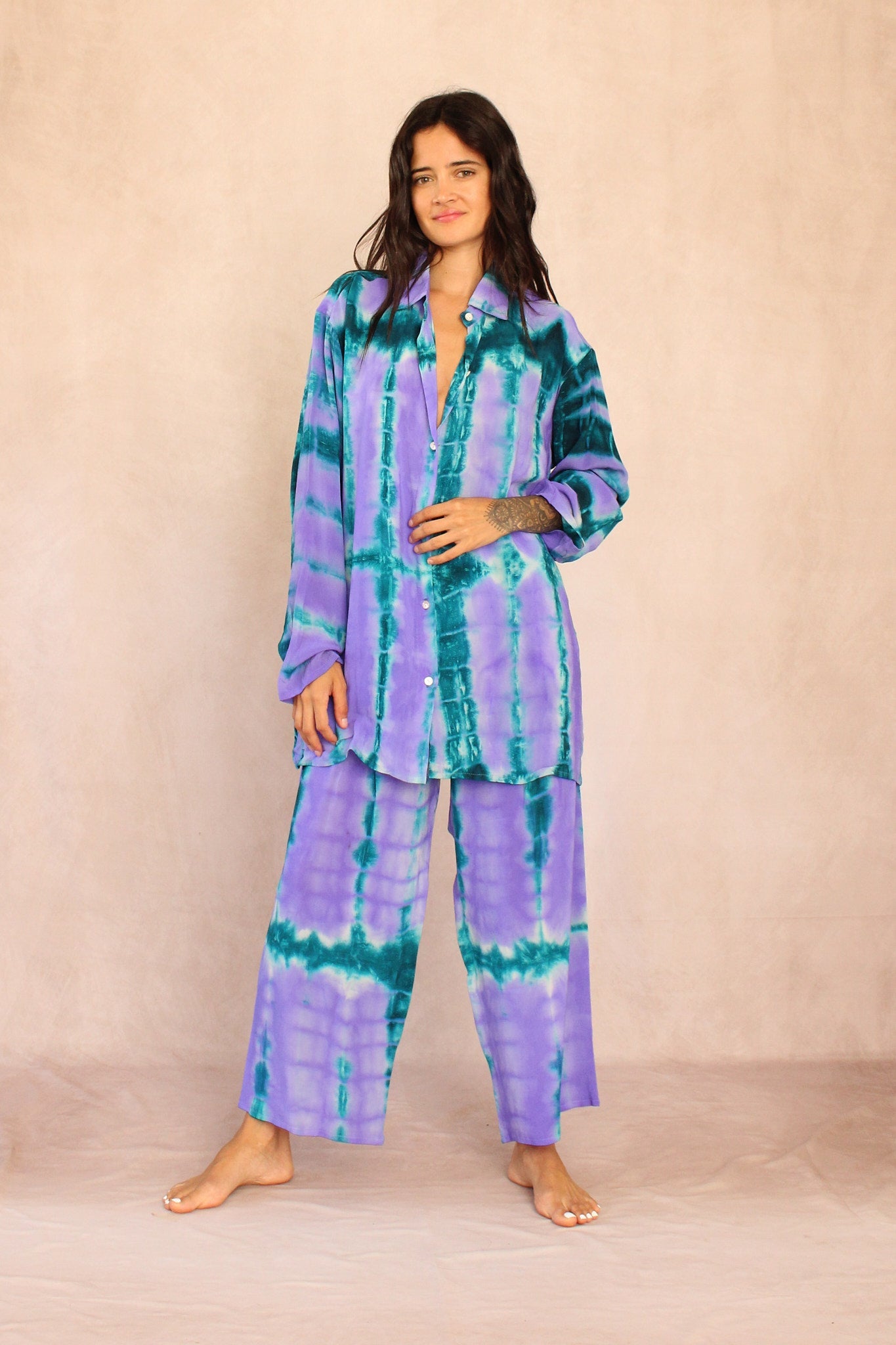 SHIBORI SILK SET