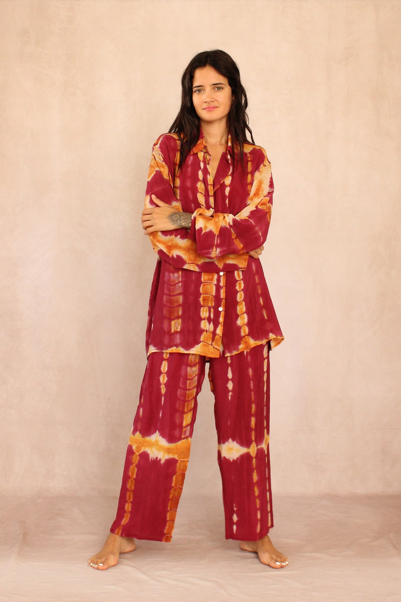 SHIBORI SILK SET